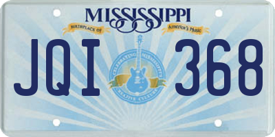 MS license plate JQI368