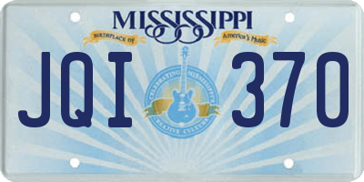 MS license plate JQI370