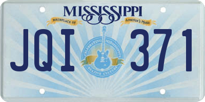 MS license plate JQI371