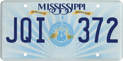MS license plate JQI372