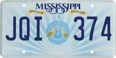 MS license plate JQI374