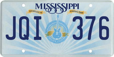 MS license plate JQI376