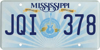 MS license plate JQI378