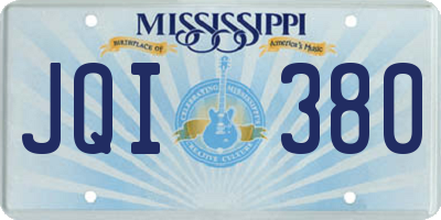 MS license plate JQI380