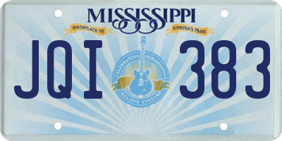 MS license plate JQI383