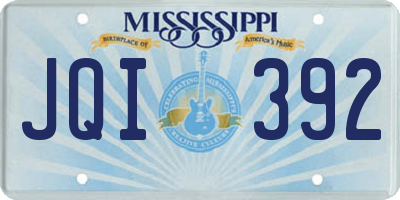 MS license plate JQI392