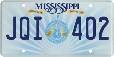 MS license plate JQI402