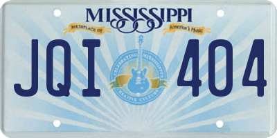 MS license plate JQI404