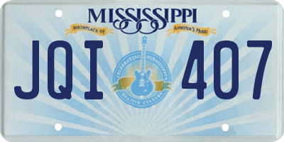 MS license plate JQI407