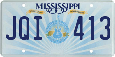 MS license plate JQI413