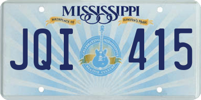 MS license plate JQI415