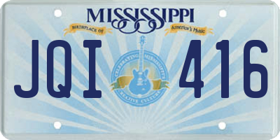 MS license plate JQI416