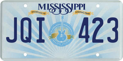 MS license plate JQI423