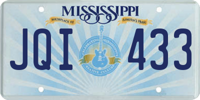MS license plate JQI433