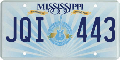 MS license plate JQI443