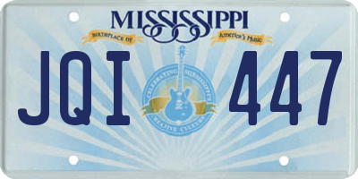 MS license plate JQI447