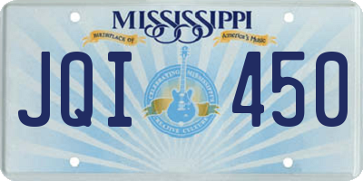 MS license plate JQI450