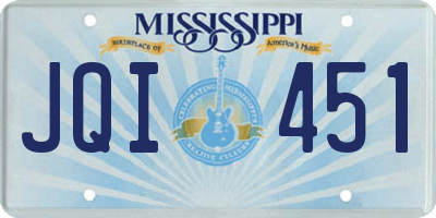 MS license plate JQI451