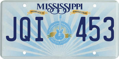 MS license plate JQI453