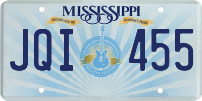 MS license plate JQI455