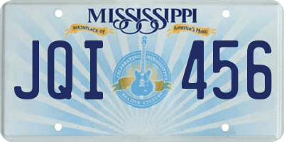 MS license plate JQI456