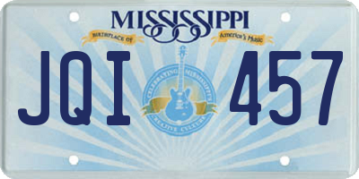 MS license plate JQI457