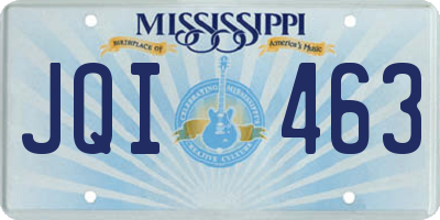 MS license plate JQI463