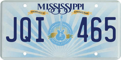 MS license plate JQI465