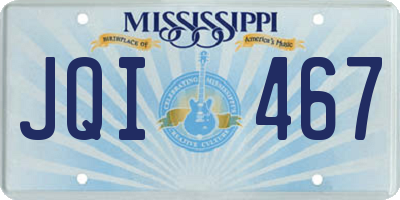 MS license plate JQI467