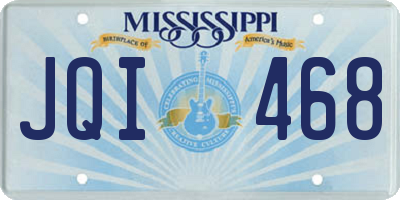 MS license plate JQI468