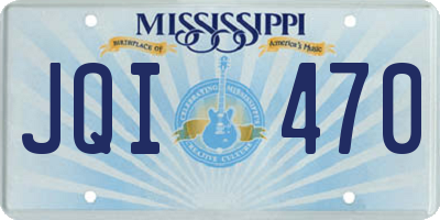 MS license plate JQI470