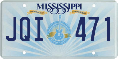 MS license plate JQI471