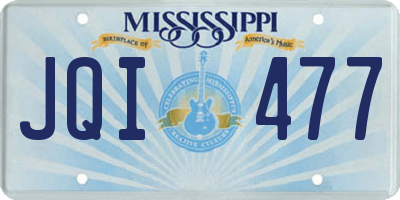 MS license plate JQI477