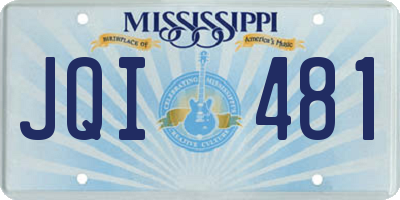 MS license plate JQI481