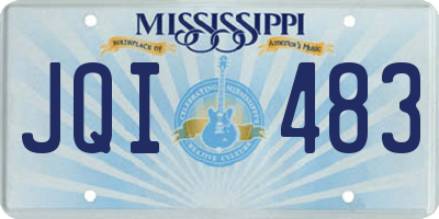 MS license plate JQI483