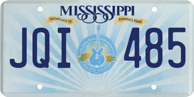 MS license plate JQI485