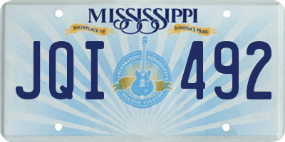 MS license plate JQI492