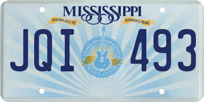 MS license plate JQI493