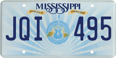 MS license plate JQI495