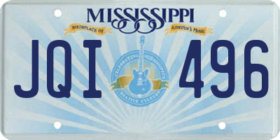 MS license plate JQI496