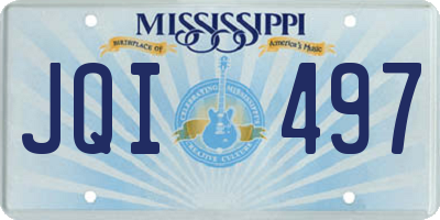 MS license plate JQI497