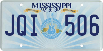 MS license plate JQI506
