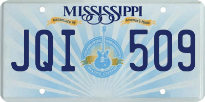 MS license plate JQI509