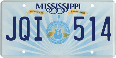 MS license plate JQI514