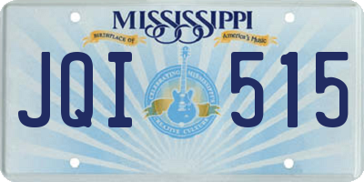 MS license plate JQI515