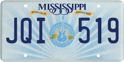 MS license plate JQI519