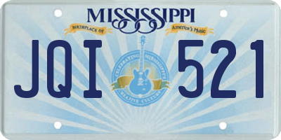 MS license plate JQI521