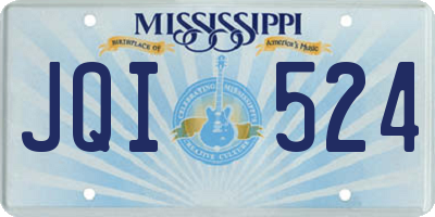 MS license plate JQI524