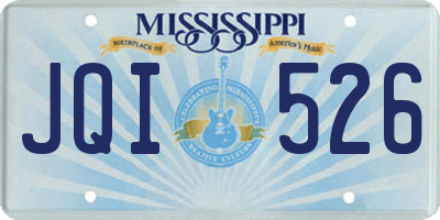 MS license plate JQI526