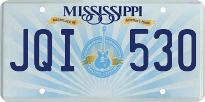 MS license plate JQI530